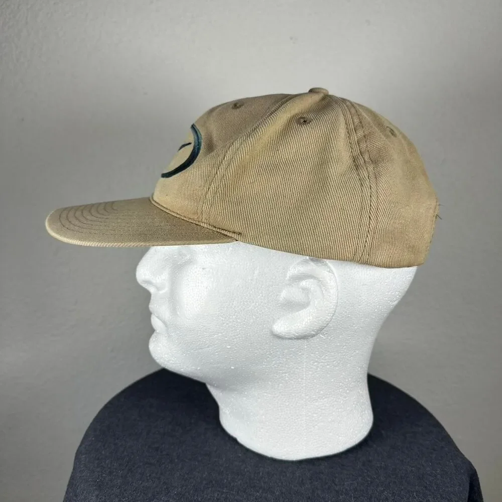 Vintage Nike Men's Tan and Cream Hat